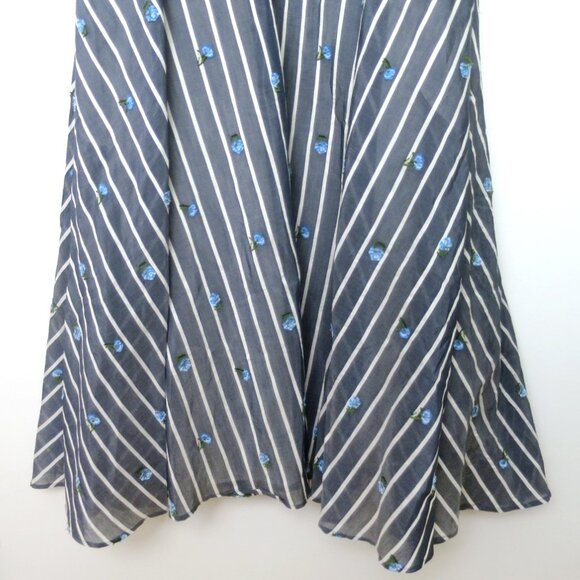 Jason Wu Collection Floral Stripe Cotton & Silk Dress Size 2 - Picture 7 of 13